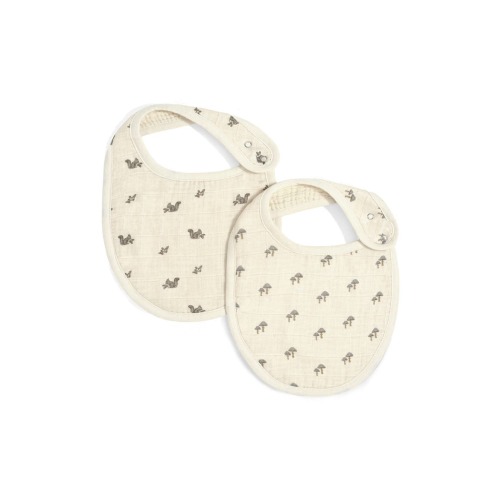 Assorted 2-Pack Organic Cotton Muslin Bibs