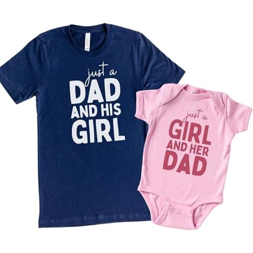 Just a Dad Shirt – Father and Daughter Matching Outfit, Daddy and Me Shirt, First Father’s Day Gift from Baby Girl or New Dad Birthday Gift