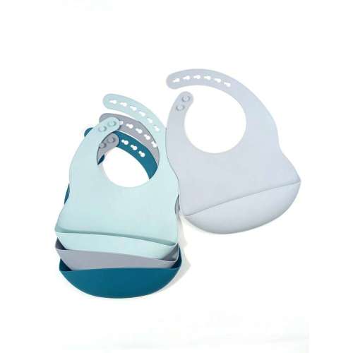 2pcs/Set Adjustable Silicone Baby/Kids Waterproof Bib, Easy To Clean, Durable, Suitable For Daily Use | SHEIN USA