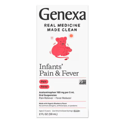 Walgreens Genexa Infants' Acetaminophen Oral Suspension Blueberry, 2.0 fl oz
