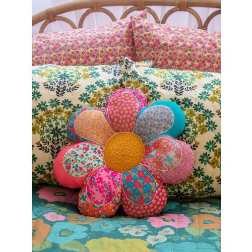 Whimsy Patchwork Pillow - Flower – Natural Life