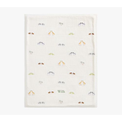 Embroidered Transportation Sherpa Baby Blanket