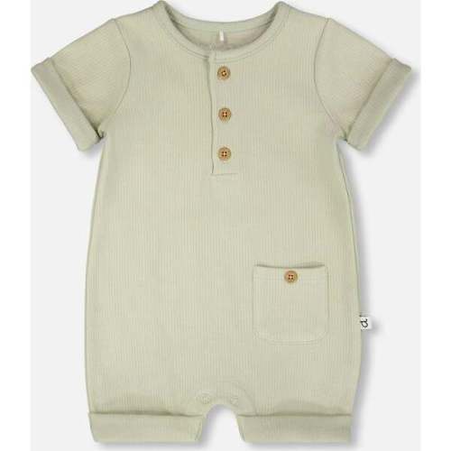 Cotton Rib Romper, Sage Green