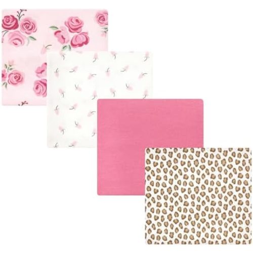 Luvable Friends Little Treasure Flannel Receiving Blankets 4pk