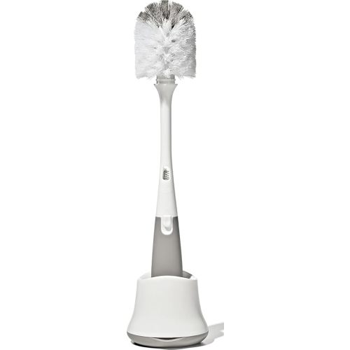 OXO Tot Bottle Brush with Nipple Cleaner and Stand, Gray
