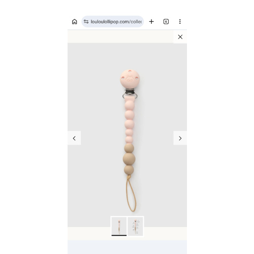 OneC™ Silicone Pacifier Clip - Pink Quartz