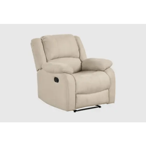 Vinnie 35" Oatmeal Beige Manual Recliner | Exterior Pull