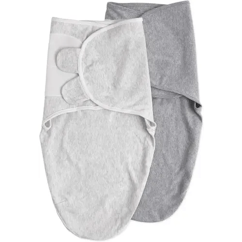 Organic Baby Swaddle Sleep Sacks, 2-Pack Swaddles for Newborns Baby Essentials, Infant 0-3 Months, 100% Cotton Soft & Snug Adjustable Wrap Nursery Swaddling Blankets Improves Sleep