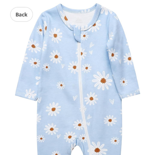 O2 BABY Baby Boys Girls Organic Cotton Zip-Front Sleeper Pajamas, Footed Sleep 'n Play