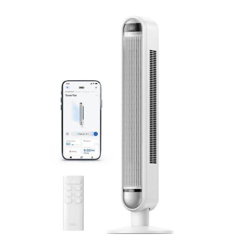 DREO 42" Cruiser Pro T1 Oscillating Bladeless Remote Tower Fan White