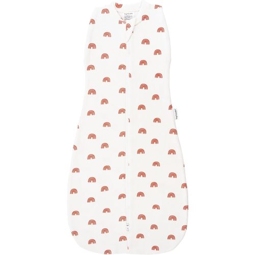 Tiny Twinkle Baby Sleep Sack 0-3 Months 1.0 TOG, Cotton & Elastane Wearable Blanket, Swaddle Transition Micro-Fleece, Machine Washable(Rainbows)