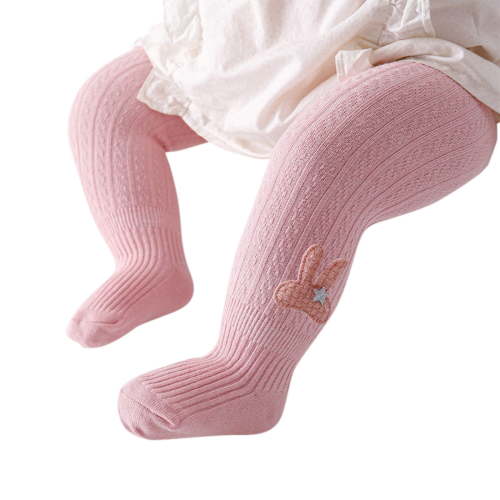 Povozer Infant Soft Tights Toddler Seamless Leggings Tights for Baby Girls Winter Knit Warm Newborn Pants Stockings(Pink,0-6 Months)