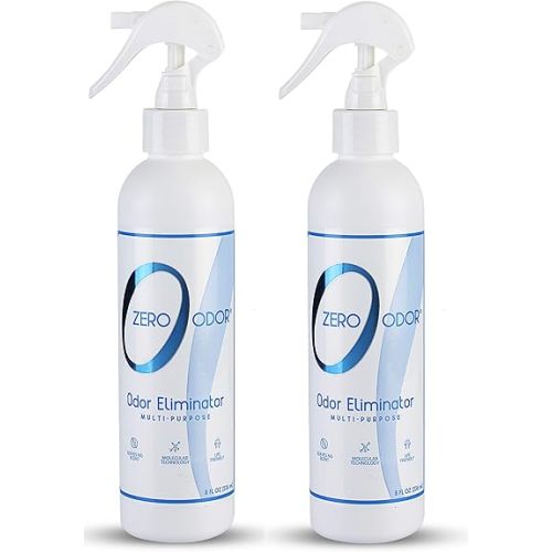 Zero Odor - Multi-Purpose Strong Odor Eliminator for Home, Office, Car, Bathroom, Hotel, Room Deodorizer, and Odor Neutralizer, 8oz Two Pack
