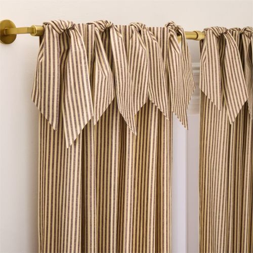 Pierce & Ward Cotton Linen Stripe Curtain