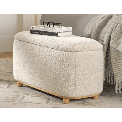 Maribo 32" Storage Ottoman - Ivory Bouclé | Article