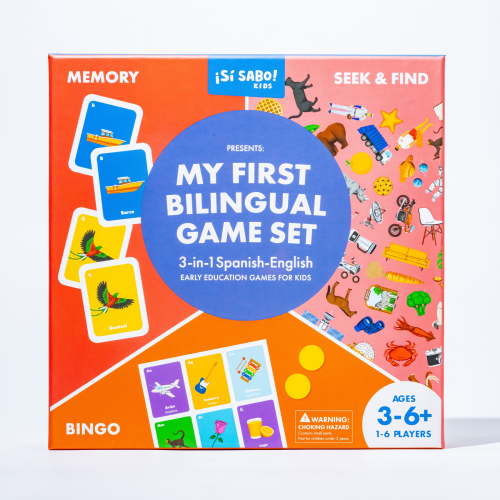 Si Sabo My First Bilingual Games Set Spanish and English Early Education Games for Kids