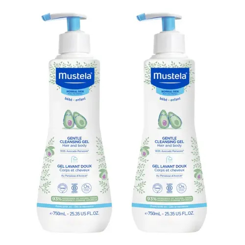 Mustela Baby Gentle Cleansing Gel - Baby Hair & Body Wash Tear-Free Formula, 25.35 fl oz, 2-pack | Costco