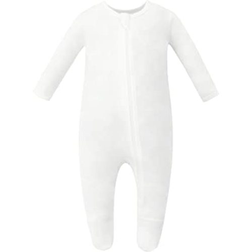 Owlivia Organic Cotton Baby Pajamas, Boys Girls Zip Front Sleep 'N Play, Footed Sleeper, Long Sleeve