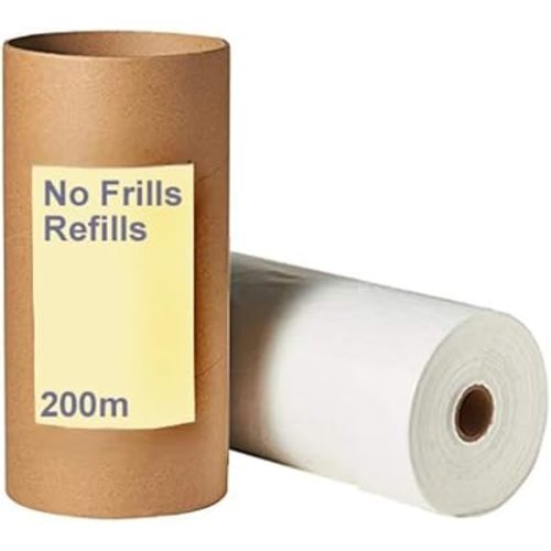 No Frills Refills Nappy Bin Liners - Compatible with Twist & Click Nappy Bin Systems - for Tommee Tippee, Closer to Nature, Diaper Genie - Diaper Trash Bags (200m)
