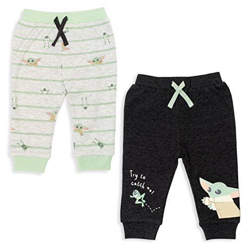 STAR WARS Darth Vader Stormtrooper C-3PO Chewbacca R2-D2 Baby Yoda 2 Pack Jogger Pants Newborn to Infant