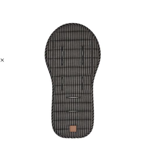 Noir Stripe Universal Linen Pram Liner