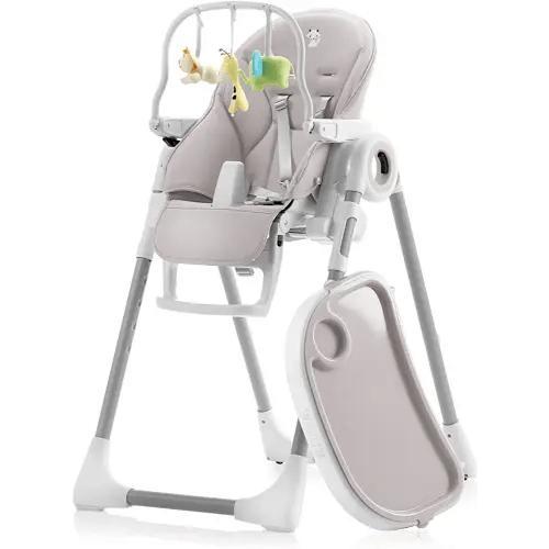 Sweety Fox Baby High Chair Adjustable to 7 Different Heights - Grey Baby Chair - Silla para Comer de Bebe - Foldable High Chairs for Babies and Toddlers