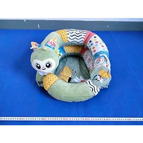 Lovvie & Joy 2-in-1 Tummy Time Mat & Seated Support Pillow,Baby Tummy Time Pillow Support for Newborns and Older Babies,with Detachable Support Pillow and Toys Caterpillar Elf