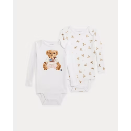 Polo Bear Cotton Bodysuit 2-Pack