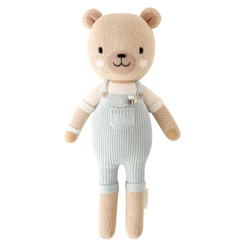 cuddle + kind Charlie the Honey Bear Regular 20" Hand-Knit Doll – 1 Doll = 10 Meals, Fair Trade, Heirloom Quality, Handcrafted in Peru, 100% Cotton Yarn