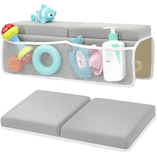 TOUA Comfortable Soft Baby Support Bathtub Kneeler Mat Knee Saver Cushion and Bathroom Elbow Rest Pad Set