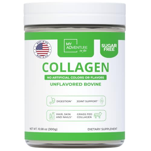 My Adventure to Fit Hydrolyzed Collagen for Women - Grass Fed Collagen Powder for Muscle Growth & Collagen Protein Powder - Keto Collagen Powder for Joints & Gut Health - Unflavored Bovine 300g