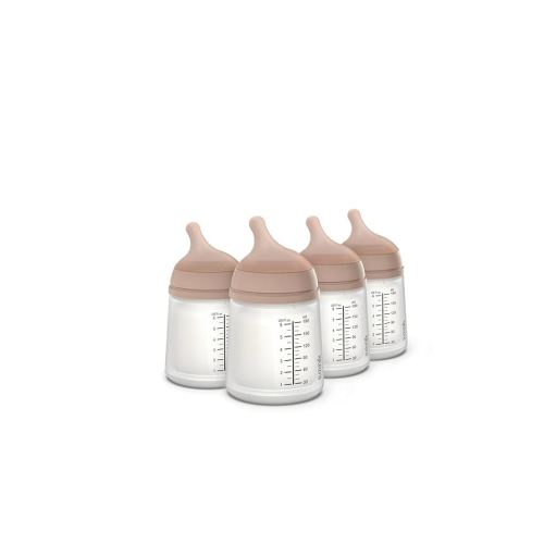 Suavinex Zero Zero Anti Colic Baby Bottle, No 1 Spanish Baby Bottle Brand, Minimizes Bottle Rejection & Nipple Confusion, Perfect for Combo Feeding, 2pk, 6oz/180mL, Medium Tone, Adaptable Flow Nipple