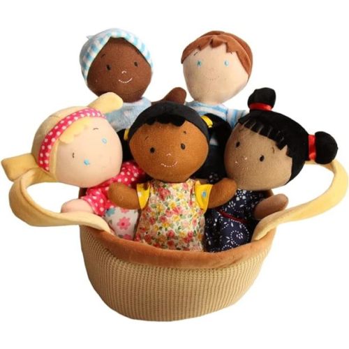 Snuggle Stuffs Basket of Buddies, set of 5