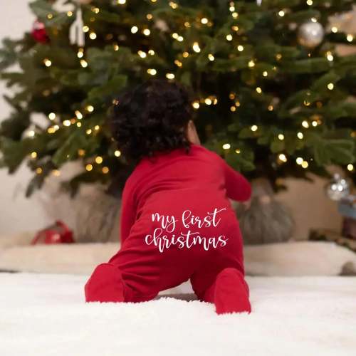 Custom Name My First Christmas Bamboo Convertible Zippy