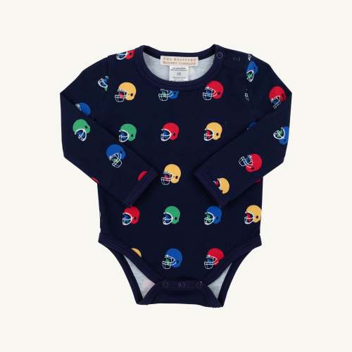 Long Sleeve Walt Onesie - Hut! with Nantucket Navy