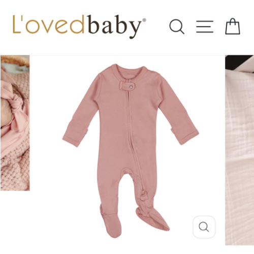 Organic 2-Way Zipper Footie in Mauve – L'ovedbaby