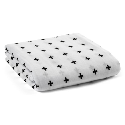 Organic Scripture Swaddle - Swiss Cross | Modern Burlap