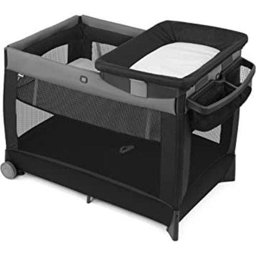 Chicco Lullaby Portable Playard, Infant Bassinet and Changer, Toddler Playard, Portable Crib, Travel Friendly | Camden/Black