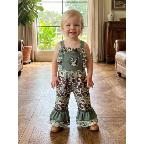 toddler girl camouflage overalls jumpsuit animal embroidery - Temu