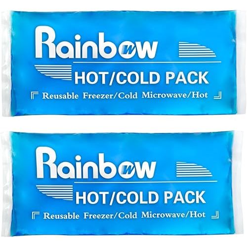 Soft Ice Packs Reusable Gel Pack 2, Hot and Cold Gel Ice Packs for Injuries, Headaches, Joint Pain Relief, Comfort Ice Pack Flexible Therapy on Neck, Ankle, Knee, Leg, Shoulder, Elbow, Wrist, Feet