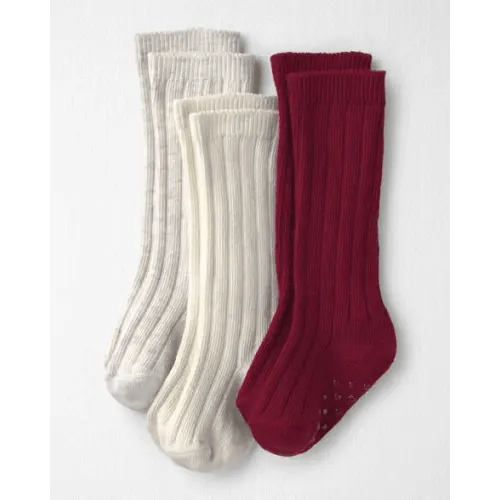 Baby Girl 3-Pack No-Slip Knee-High Socks Made with Organic Cotton - Little Planet | Carter's