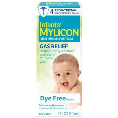 Mylicon Gas Relief Drops for Infants and Babies, Dye Free Formula, 1 Fluid Ounce