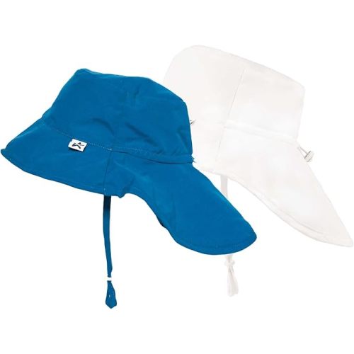 Tiny Twinkle Sun Protection Baby Flap Hat 2 Pack with UPF 50+ Sun Protection for Baby and Toddler Boys and Girls
