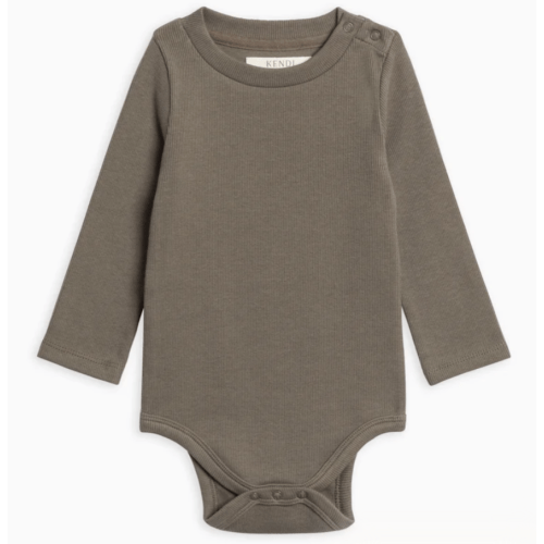 Sammy Ribbed Snap Shoulder Long Sleeve Bodysuit