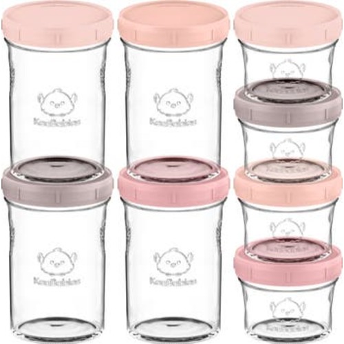 8-Pack Prep Jars Food Glass Containers