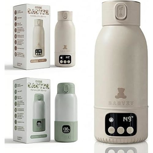 Portable Bottle Warmer 17oz – Baby Bottle Warmer for Breast Milk & Formula, Fast Heating with Smart Temperature Control, Long Battery Life, Cordless for Travel, Car & Outdoor Baby Feeding