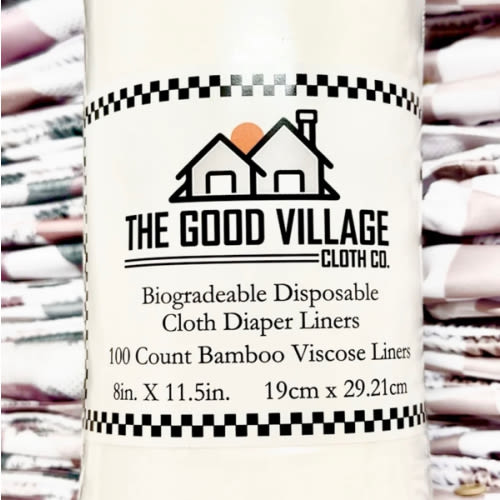 Biodegradable Disposable Cloth Diaper Liners | 100 Pack Bamboo Viscose Liners