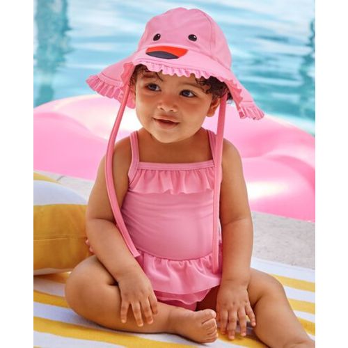 Baby One-Piece Flamingo Swimsuit & Swim Hat Set