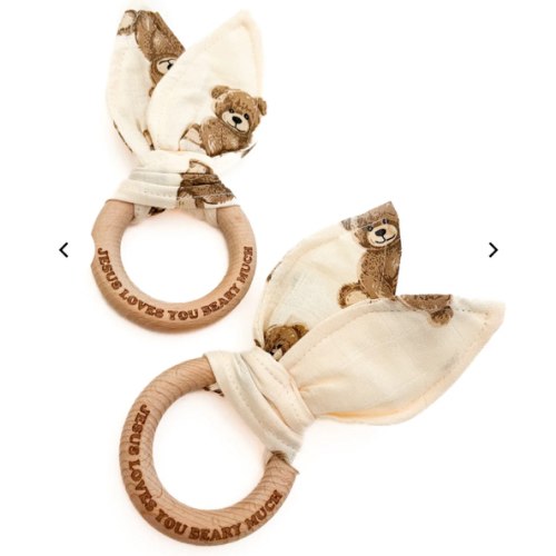 Jesus Loves You Beary Much Teether – OUR HOUSE ABOVE