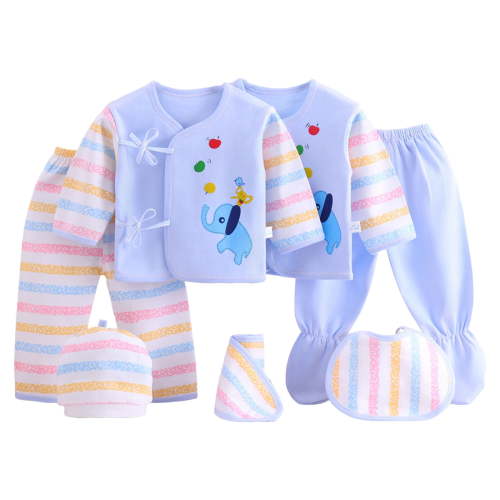 NIEWTR Preemie Baby Boy Girl Clothes Baby, 5-Piece Set ,-3 Months 5PCS Tops+Hat+Pants Set Baby +Bib+Sock Layette Sets